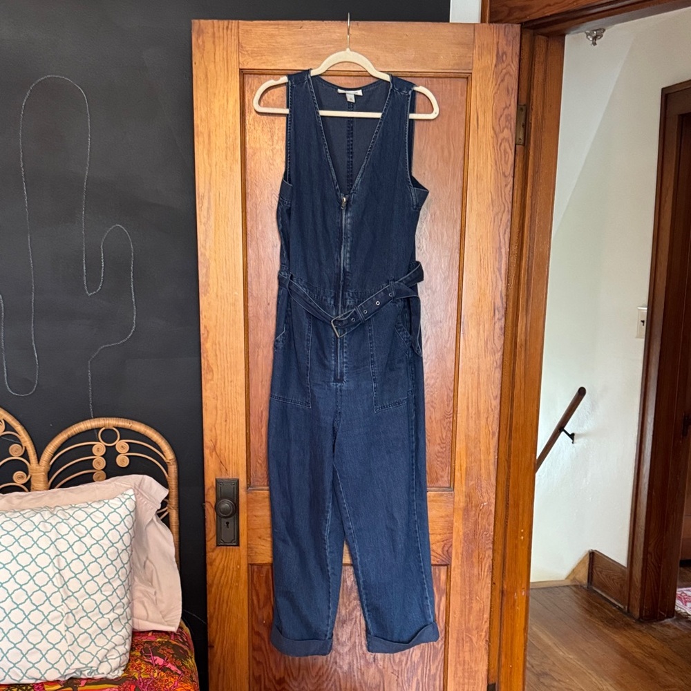 Rachel Comey for Target size 10 Denim Zipper Front Jumpsuit with Belt